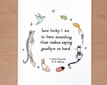 Pet Sympathy Card, Pet Condolence Card