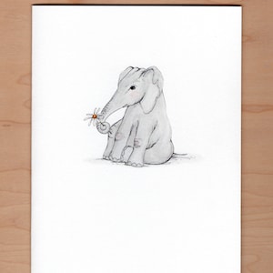 Elephant Get Well Card, Feel better soon card