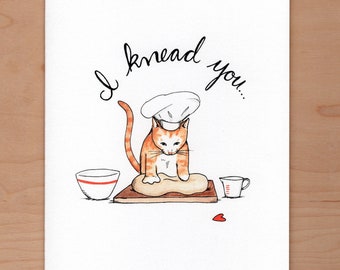 Cat Valentine Card, Pun Valentine, Funny Cat Card