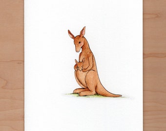 Kangaroo Mother's Day Card