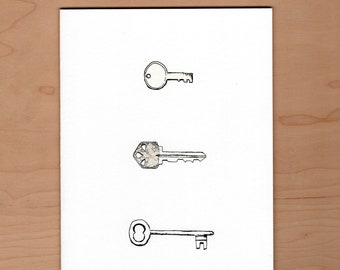 Keys housewarming card
