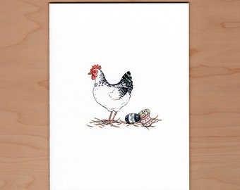 Chicken and Eggs Easter Card, Easter Card, Funny Easter Card