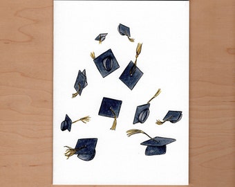 Carte de remise des diplômes Cap Toss, carte de félicitations