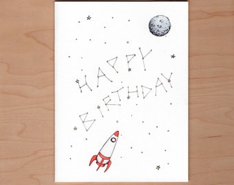 Space constellation Birthay Card