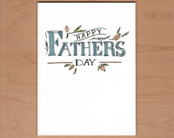Illustrated Father's Day Card: Pine Cone Design