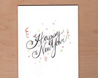 Happy New Year Confetti Card