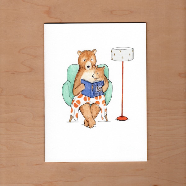 Mama Bear Mother's Day Card, Illustrated Mother's Day Card, Mother's Day Card