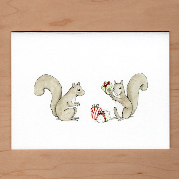 Squirrel Christmas, Christmas Card