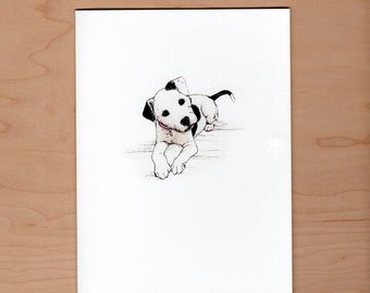 Puppy Card, Illustrated dog card, Funny Dog Card, New Puppy Card