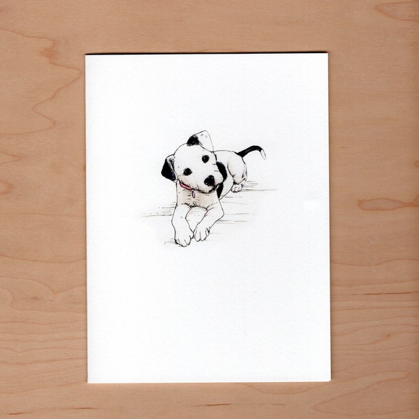 Puppy Card, Illustrated dog card, Funny Dog Card, New Puppy Card