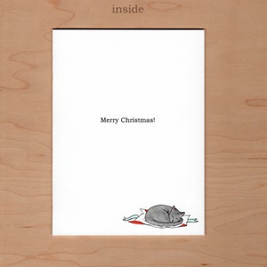 Cat in Christmas tree Card, Cat Christmas Card, Funny Christmas Card image 2