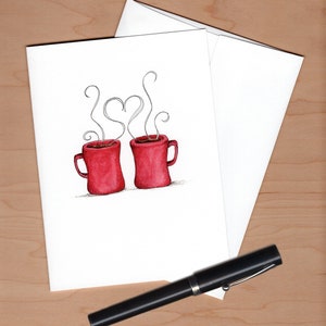 Carte café amour, carte d'anniversaire, carte de la Saint-Valentin image 3
