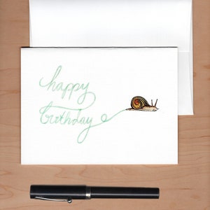 Carte d'anniversaire escargot lent image 3