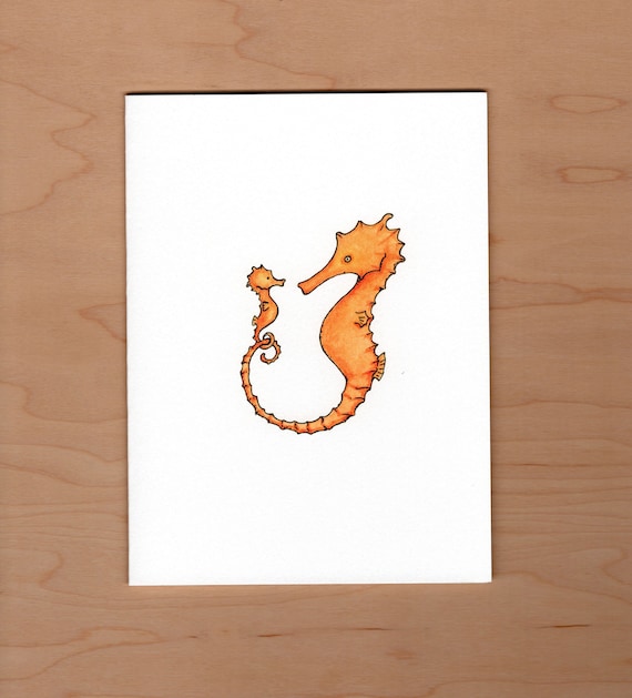 Seahorse Father's Day Card, Cute Father's Day Card,