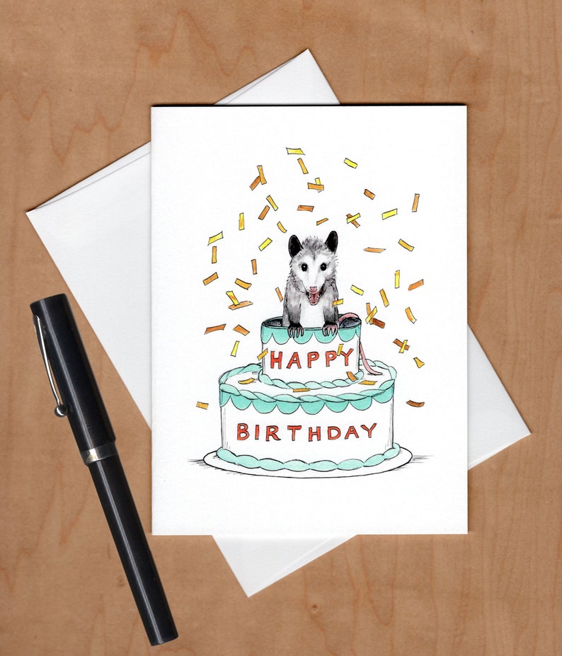 Carte d'anniversaire Opossum image 3