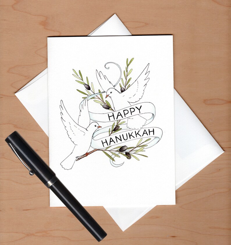 Carte Hanukkah Colombes, carte Hanukkah image 3