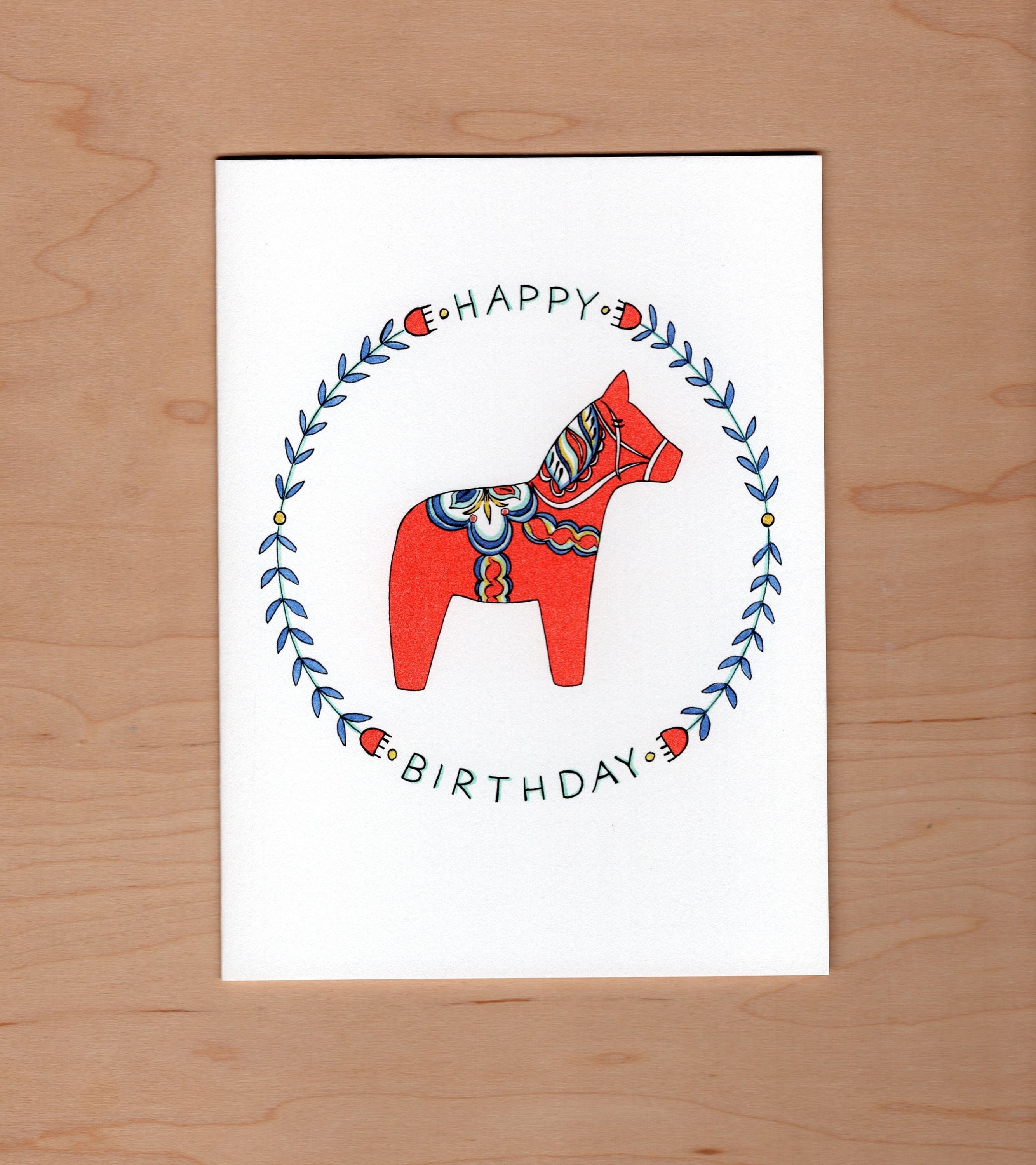 Dala Horse Birthday card