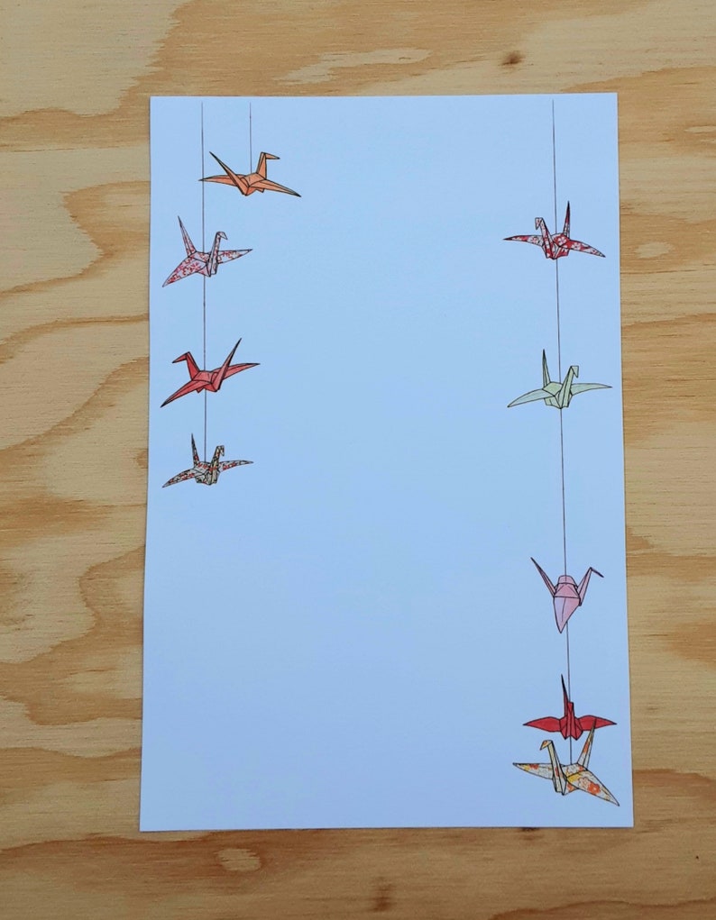 Origami Cranes Stationery Set Writing Paper Etsy