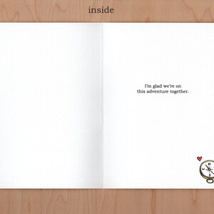 Carte de voeux aventure amoureuse, carte d'anniversaire, carte de Saint-Valentin, carte d'amour, carte de camping image 2