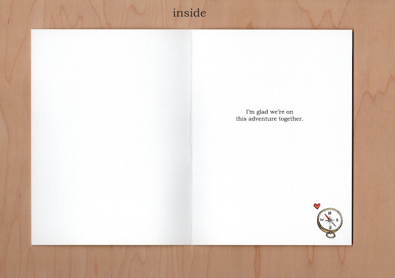 Carte de voeux aventure amoureuse, carte d'anniversaire, carte de Saint-Valentin, carte d'amour, carte de camping image 2