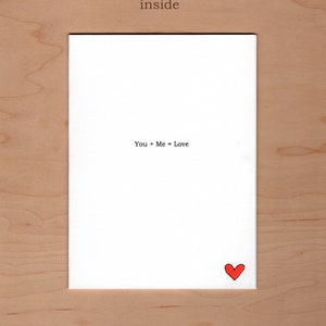 You Me Love Illustrated Greeting Card, Valentine Card, Anniversary Card image 2