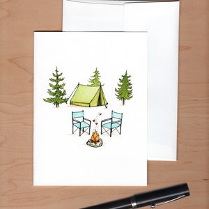 Carte de voeux aventure amoureuse, carte d'anniversaire, carte de Saint-Valentin, carte d'amour, carte de camping image 3