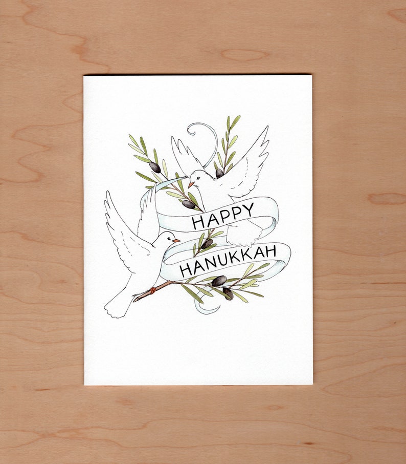 Carte Hanukkah Colombes, carte Hanukkah image 1