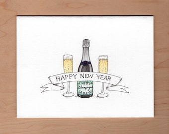 Champagne New Year Card