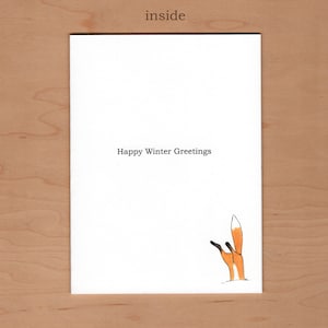 Carte de vœux renard, carte de Noël renard, carte de vœux non confessionnelle image 2