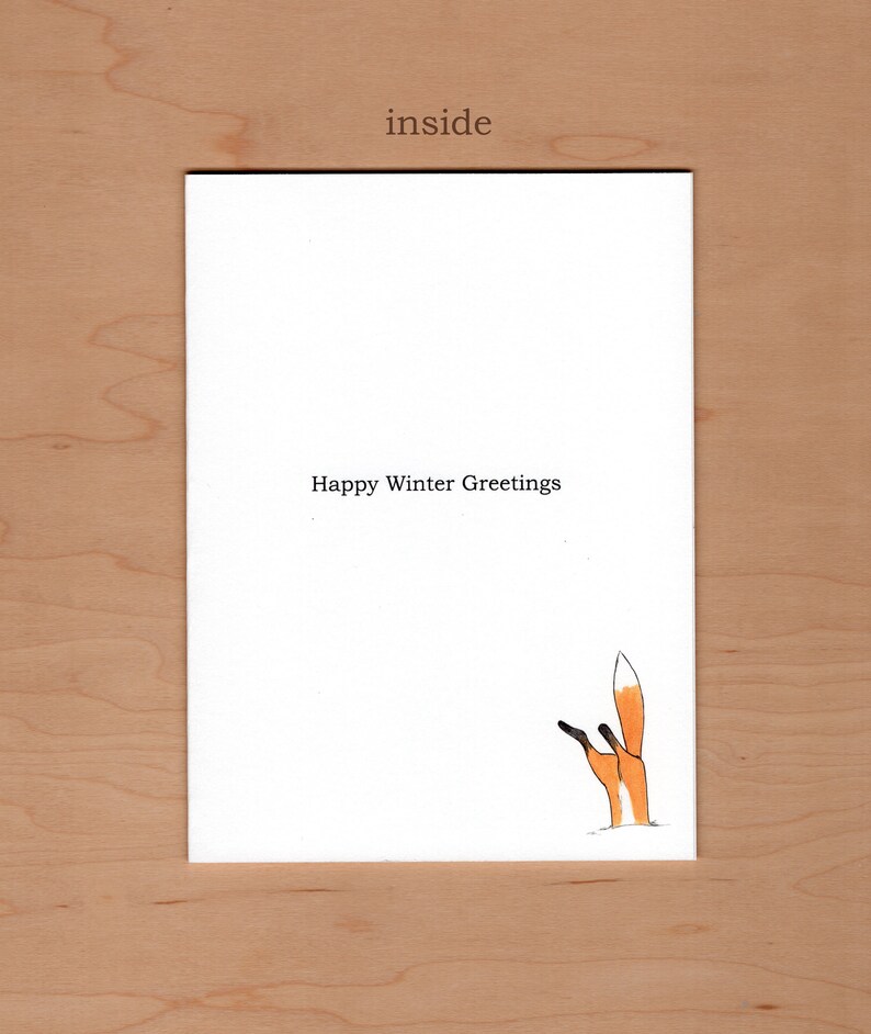 Carte de vœux renard, carte de Noël renard, carte de vœux non confessionnelle image 2