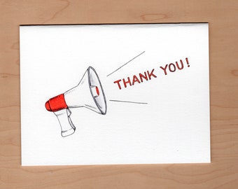 Megaphone Thank You Card