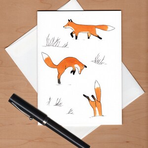 Carte de vœux renard, carte de Noël renard, carte de vœux non confessionnelle image 3