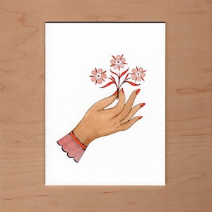 Mother&#39;s Day Card, Illustrated Mother&#39;s Day Card