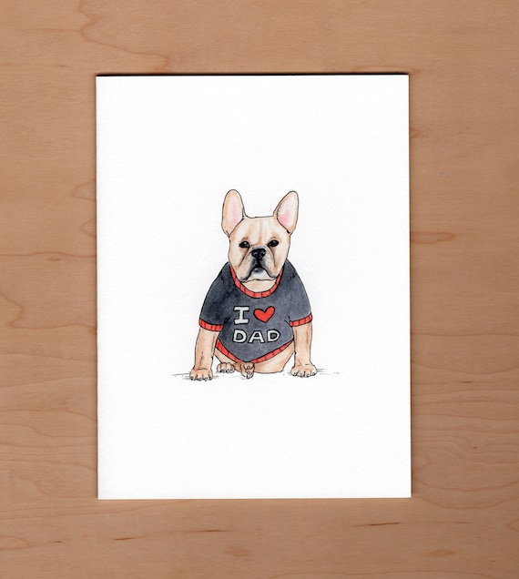 French Bulldog Dog Dad Father's Day Card