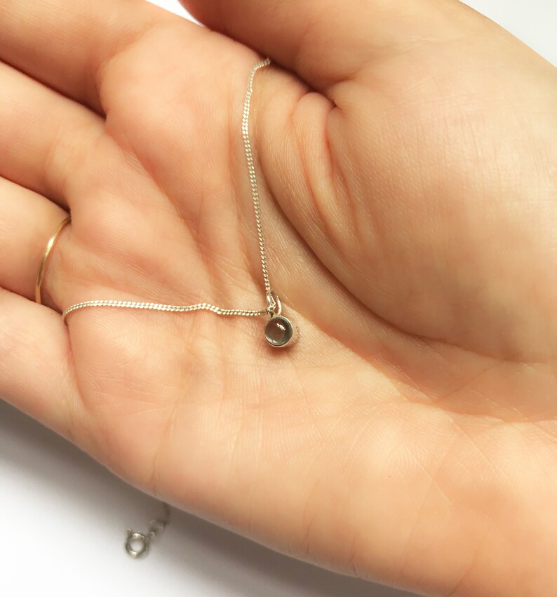 Sterling Silver Minimalist Topaz Necklace \u2022 Delicate Topaz Pendant \u2022 Dainty Silver Necklace \u2022 Thin Silver Necklace \u2022 Charm Necklace