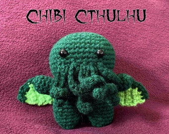 Cute Chibi Cthulhu Plush Amigurumi Crochet Pattern