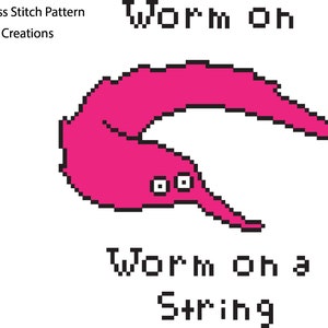 Worm on a String Counted Cross Stitch Pattern
