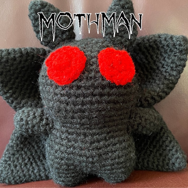 Cute Chibi Mothman Plush Amigurumi Crochet Pattern