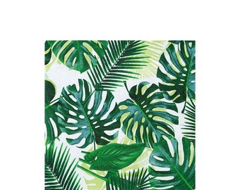 Tropical Leaf Paper Party Napkins