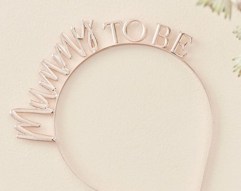 Mummy To Be Headband Rose Gold Baby Shower Mummy Headband Baby Shower Headband Photo Prop Rose Gold HeadbandBaby In BloomBoho
