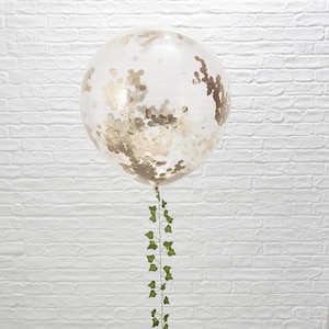 Large rose gold confetti balloons - Rose gold balloons - Confetti balloons - Wedding balloons - Birthday party balloons- Botanics -Pack of 3
