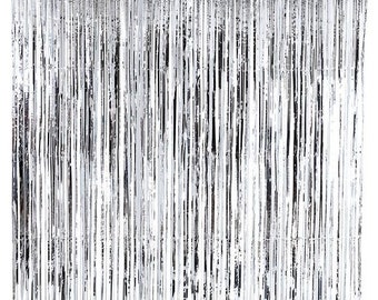 Silver foil fringe curtain, Photo backdrop