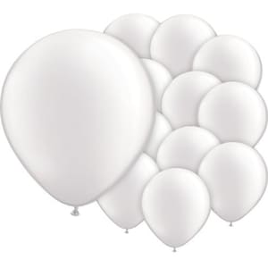 Small White 5&quot; Round Latex Balloons - 5 Inch Mini Balloons