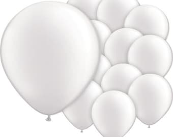 Small White 5&quot; Round Latex Balloons - 5 Inch Mini Balloons