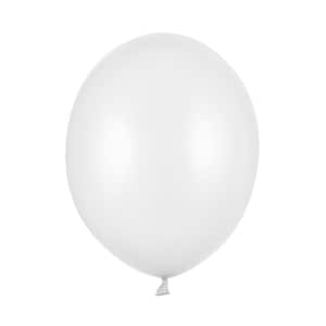 10 balões de látex redondos resistentes de 12&quot; branco metálico - cor branca pura - acabamento brilhante - balões para festa de aniversário - decorações de casamento