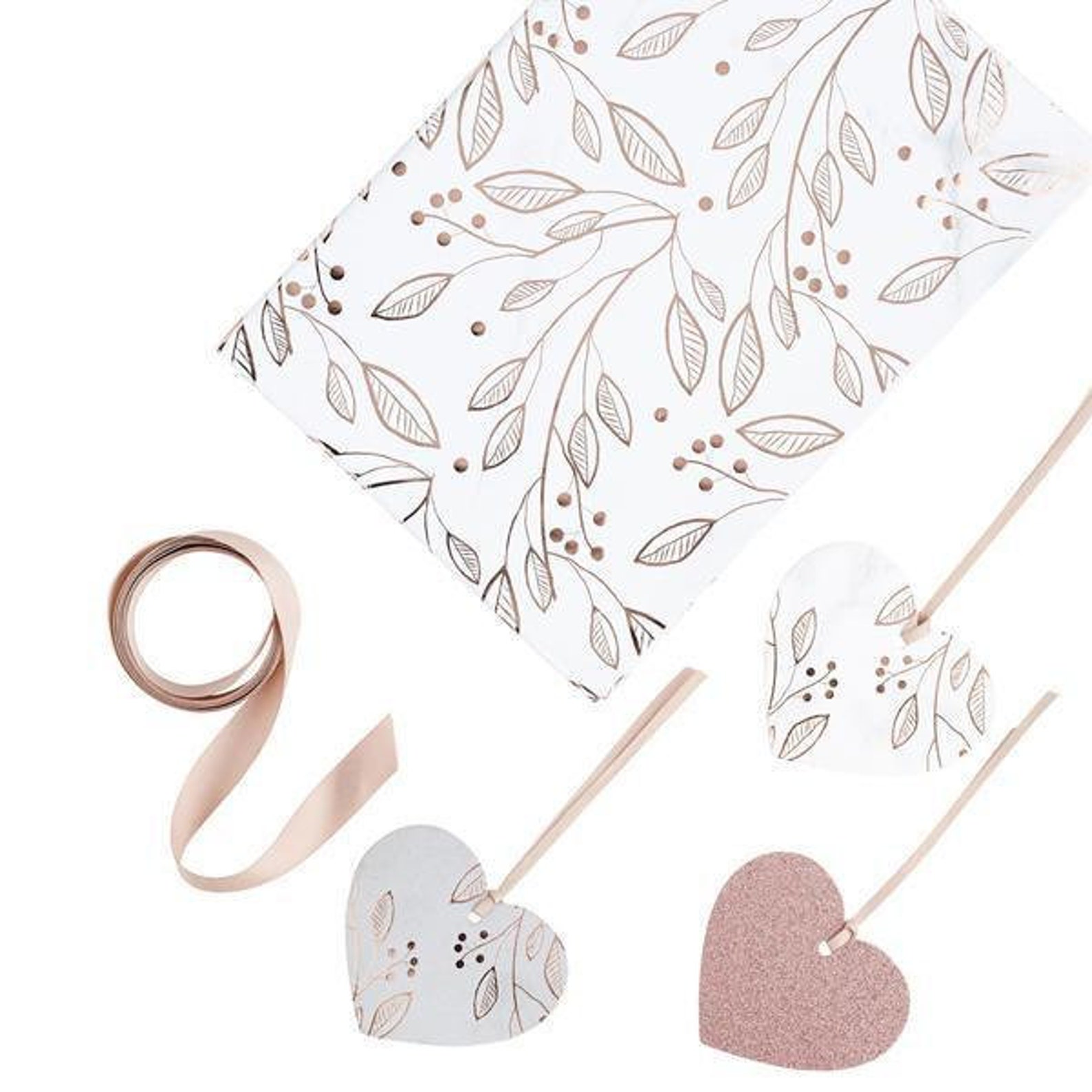 Rose Gold Gift Wrapping Kit Rose Gold & White Gift Wrap Etsy
