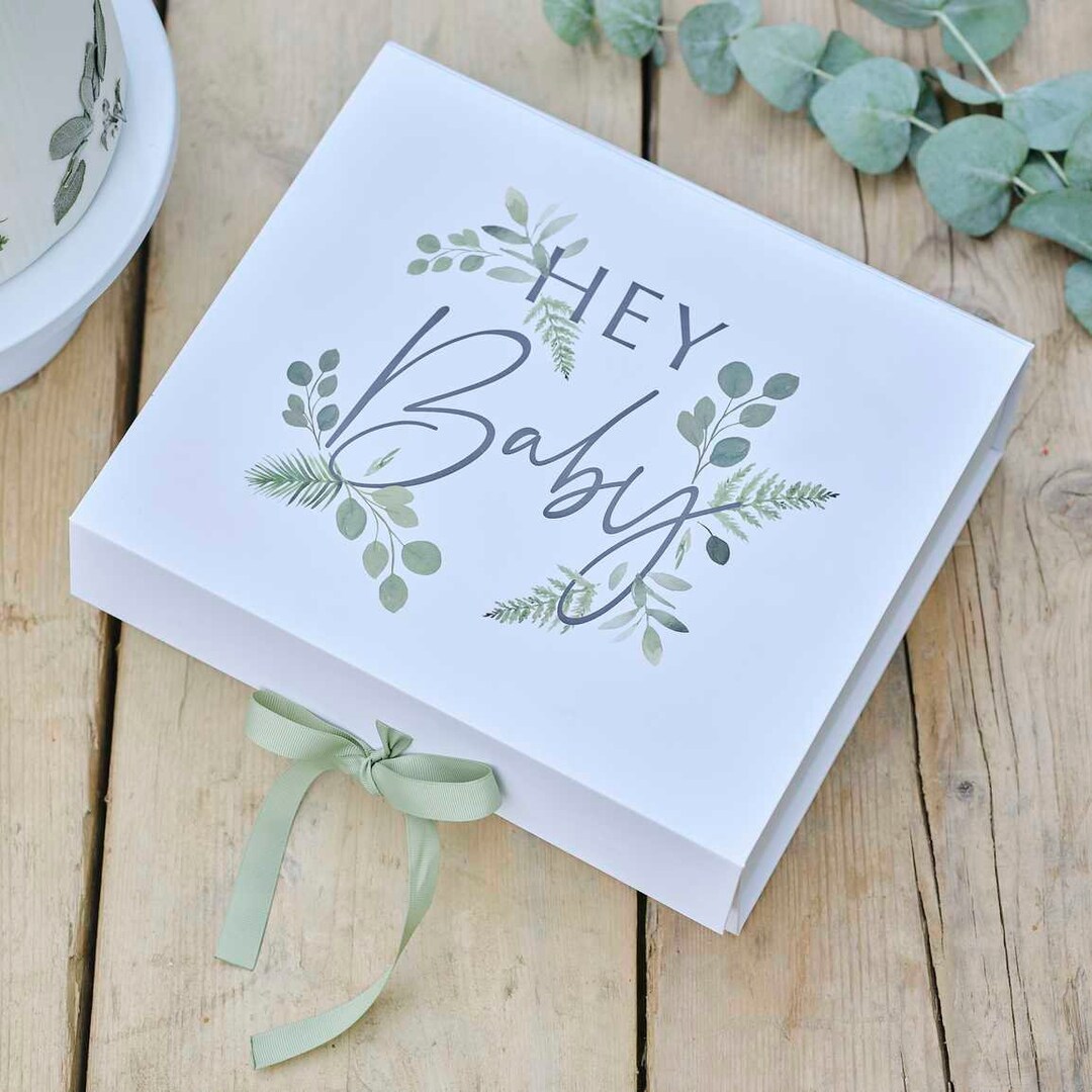 Baby Shower Gift Box Botanical Baby Shower Hey Baby Baby Shower