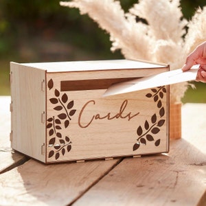 Wooden Wedding Card Box - Card Holder - Wedding Post Box - Rustic Wedding