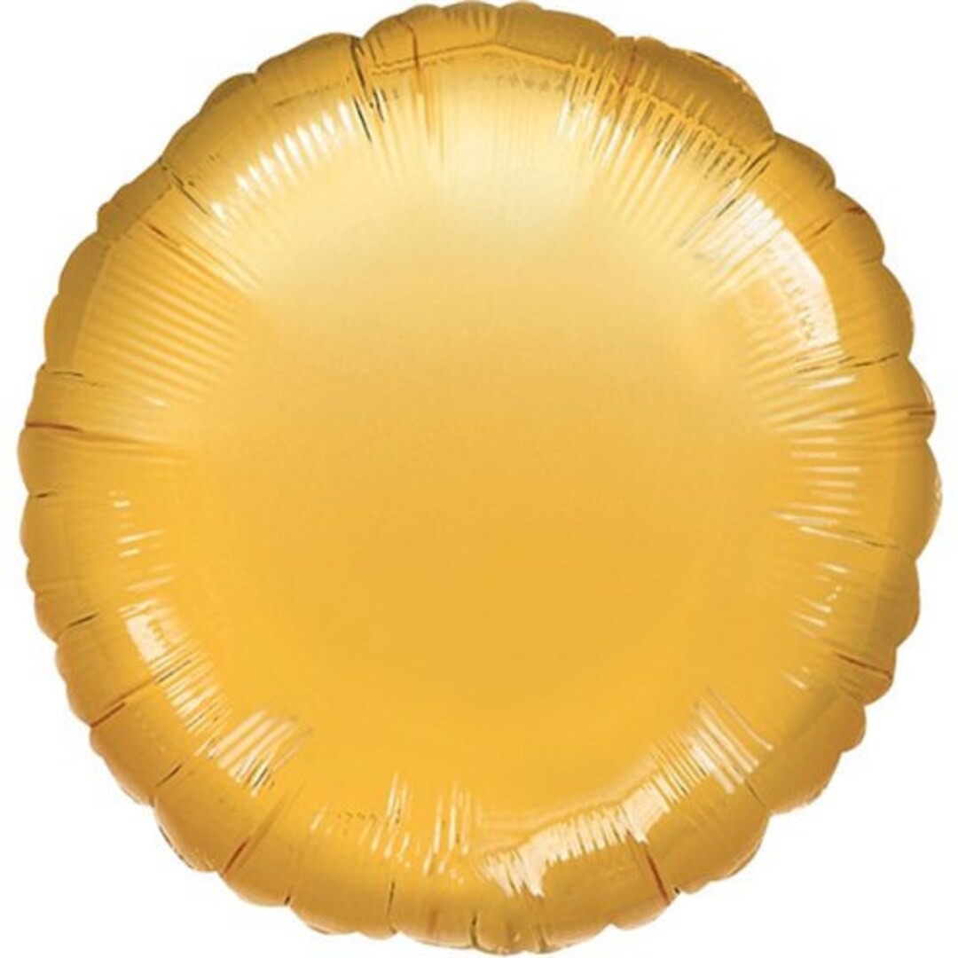 Gold Round 18" Foil Helium Balloon - Etsy