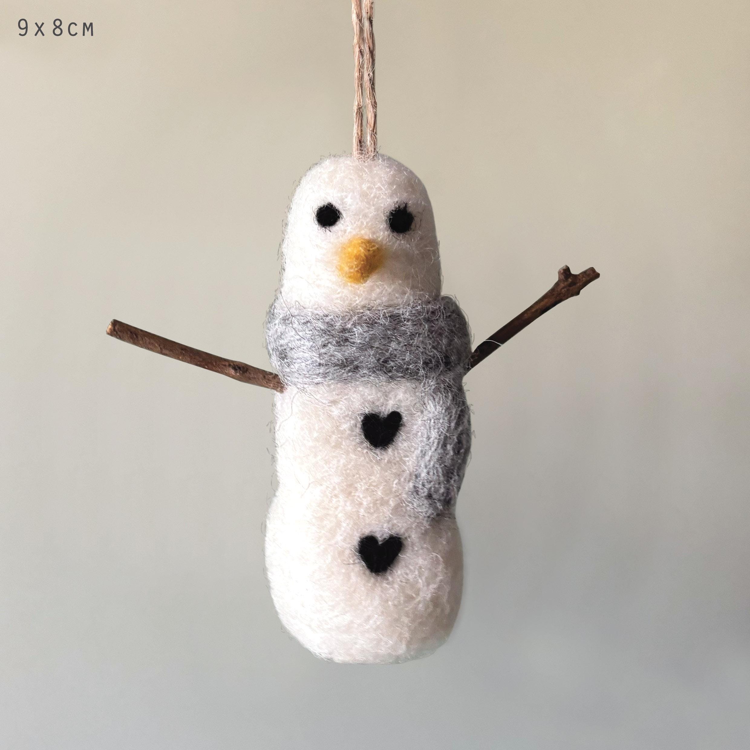 Béret Enfant Laine Feutrée Gris - Bonhomme De Neige - Hiver (Occasion)